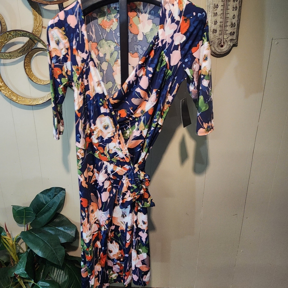KIYONNA Beautiful Floral Wrap Dress
